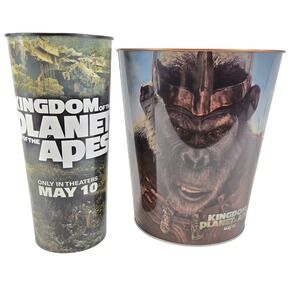 Kingdom‎ Of The Planet Of The Apes  AMC Cinema Movie Popcorn Tin Container Cup